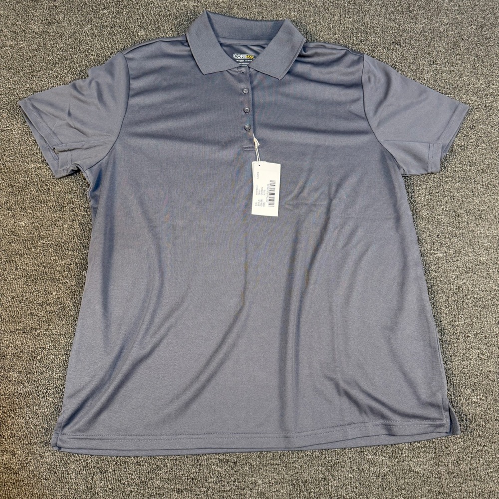 CORE365 Polo Shirt Womens XL 78181 Carbon Gray Performance Short Sleeve NEW